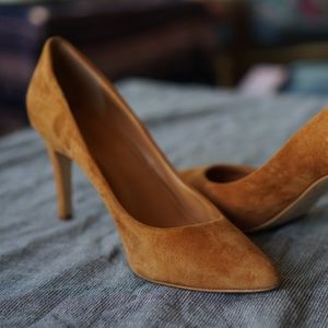 Jcrew Everly tan suede pumps, size 7.5